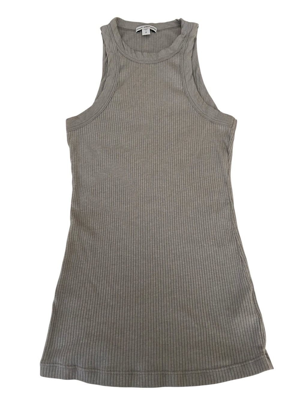 JAMES PERSE GREY RIBBED TANK SIZE 0